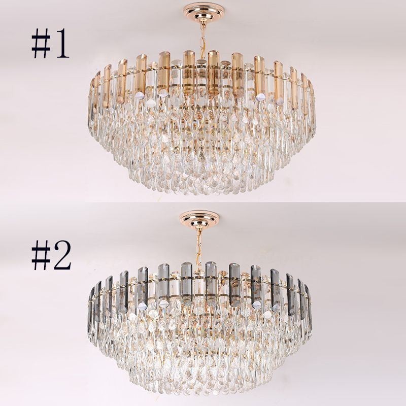 Luminária pendente europeia moderna K9 de cristal