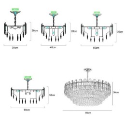 Luminária pendente europeia moderna K9 de cristal