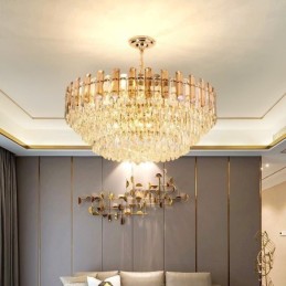 Luminária pendente europeia moderna K9 de cristal