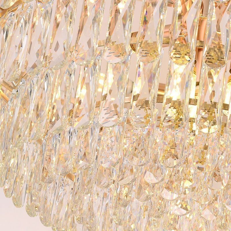 Luminária pendente europeia moderna K9 de cristal