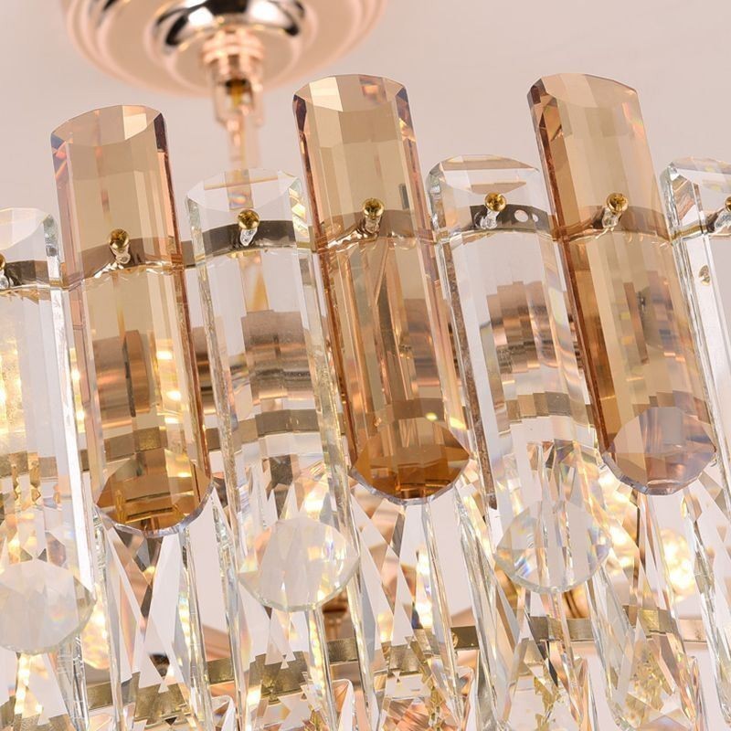 Luminária pendente europeia moderna K9 de cristal