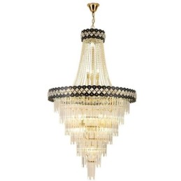 Luminária de teto de cristal com pingente de luxo