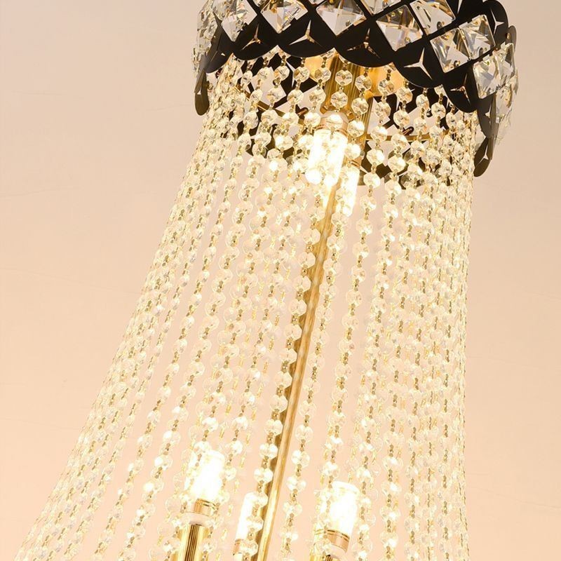 Luminária de teto de cristal com pingente de luxo