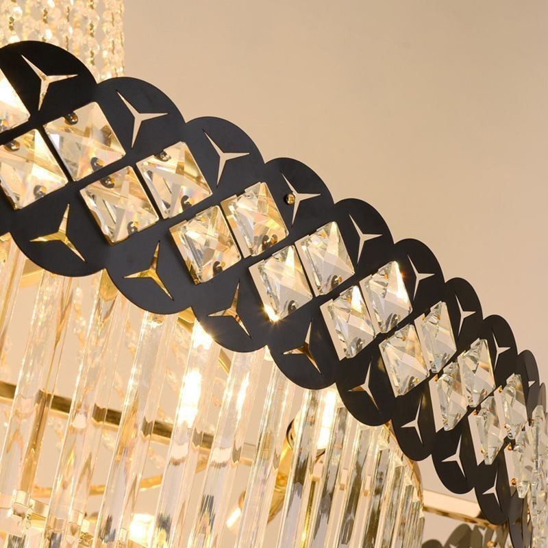Luminária de teto de cristal com pingente de luxo