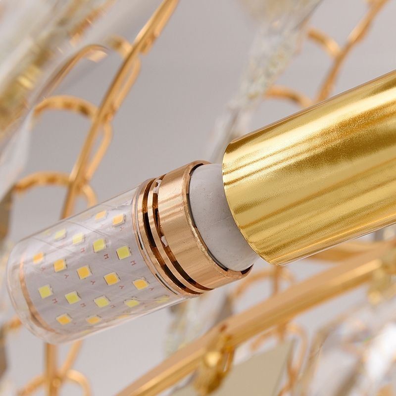 Luminária de teto de cristal com pingente de luxo