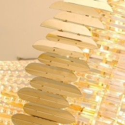 Luminária de teto pendente de cristal K9 clássica