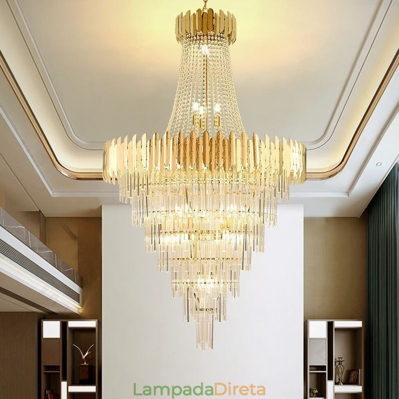 Lindo pendente de cristal luminária de teto