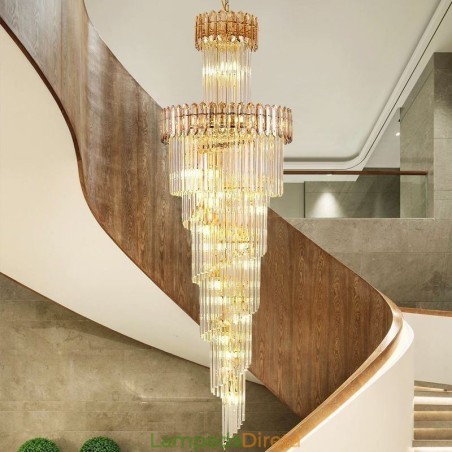 Luminária pendente de luxo em cristal moderna Luminária pendente de luxo em cristal moderna