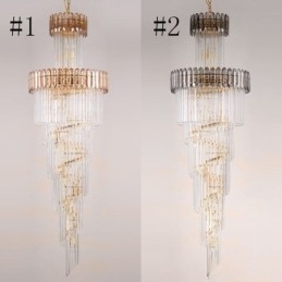 Luminária pendente de luxo em cristal moderna