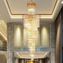 Luminária pendente de luxo em cristal moderna
