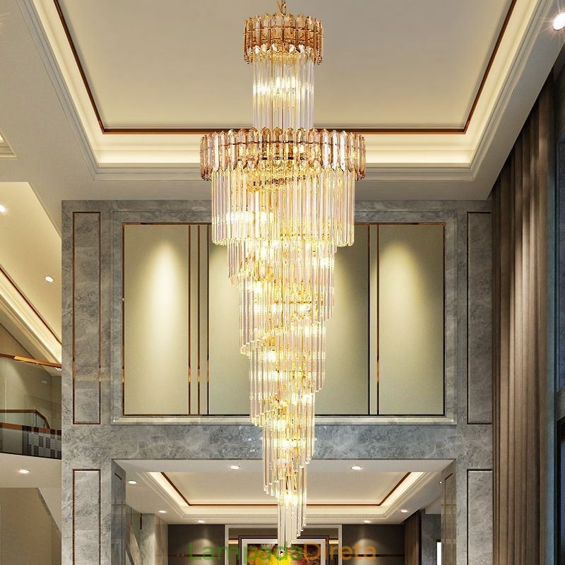 Luminária pendente de luxo em cristal moderna