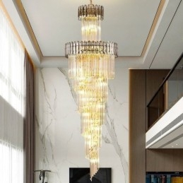 Luminária pendente de luxo em cristal moderna