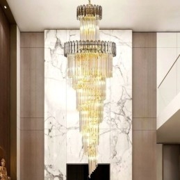 Luminária pendente de luxo em cristal moderna