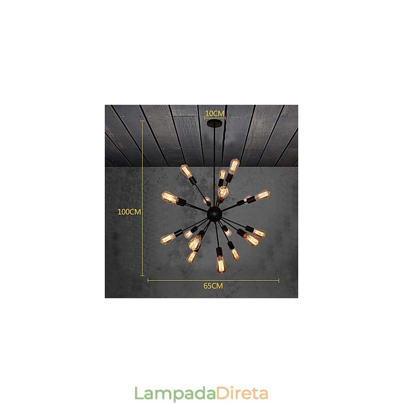 Country Designers Lustre de metal de latão antigo