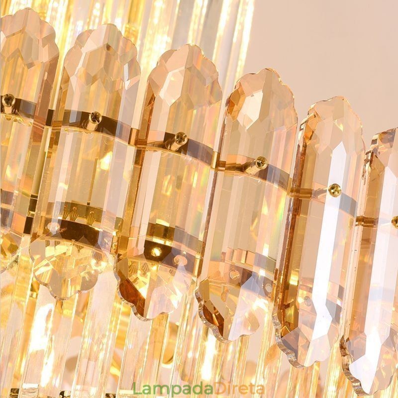 Luminária pendente de luxo em cristal moderna