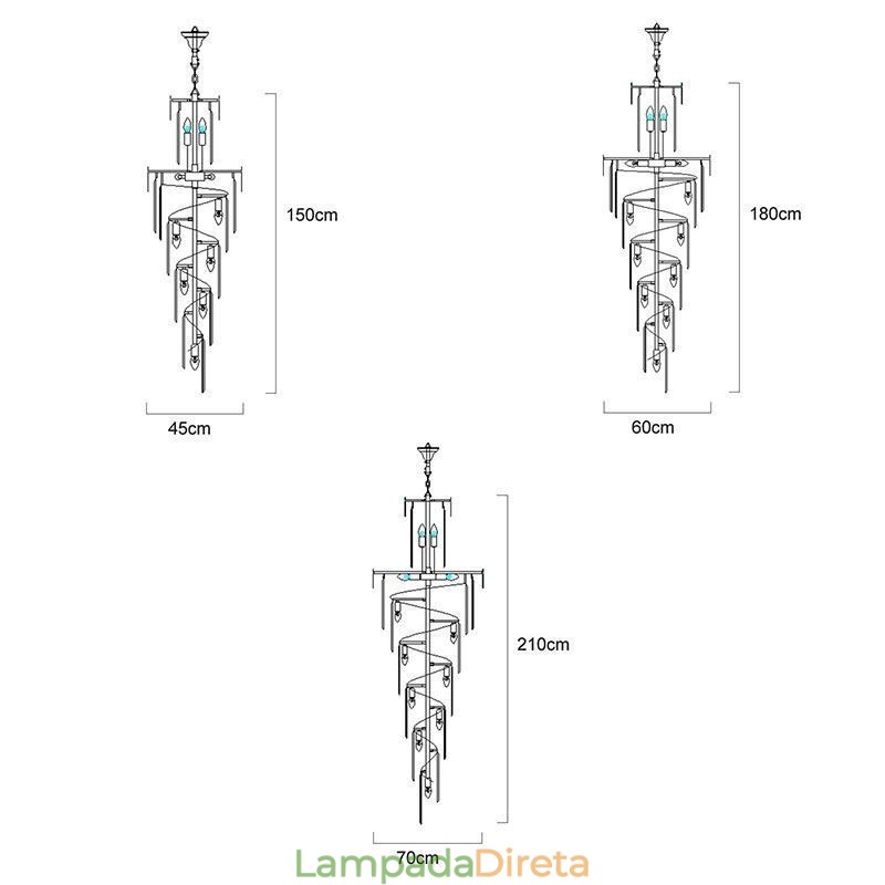 Luminária pendente de luxo grande luminária suspensa 12 16 18 luzes