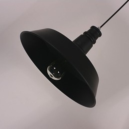 Luminária pendente moderna preta em abajur em destaque Circle
