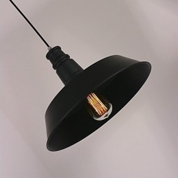 Luminária pendente moderna preta em abajur em destaque Circle