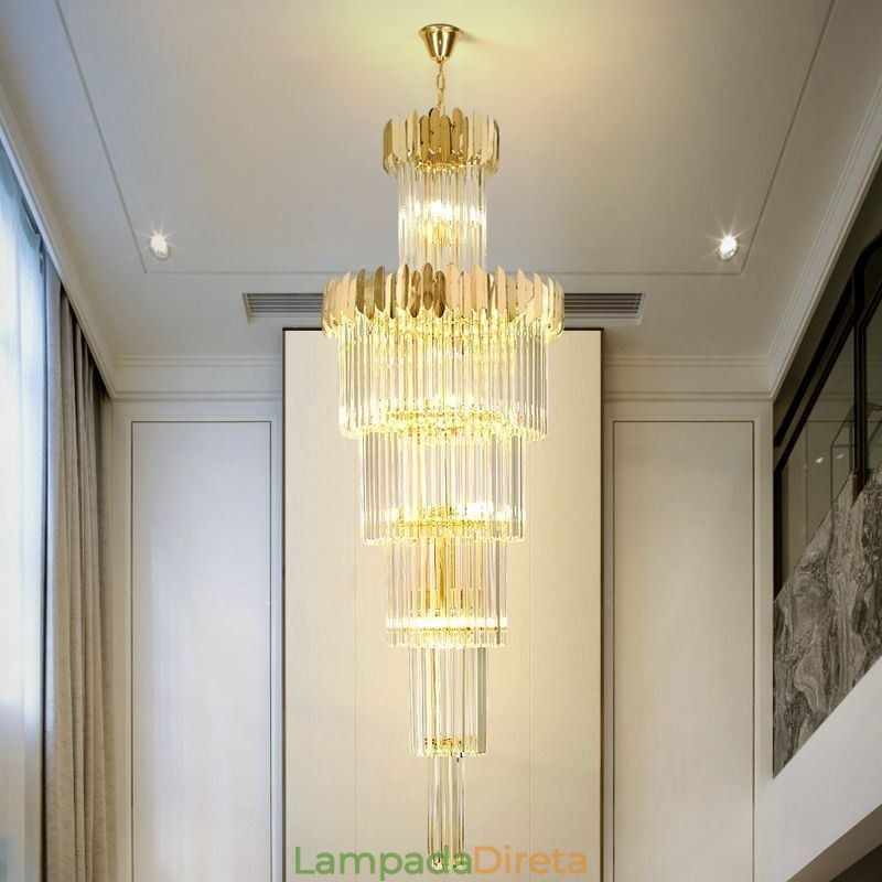 Luminária de teto de cristal moderna Luminária pendente Sala de jantar