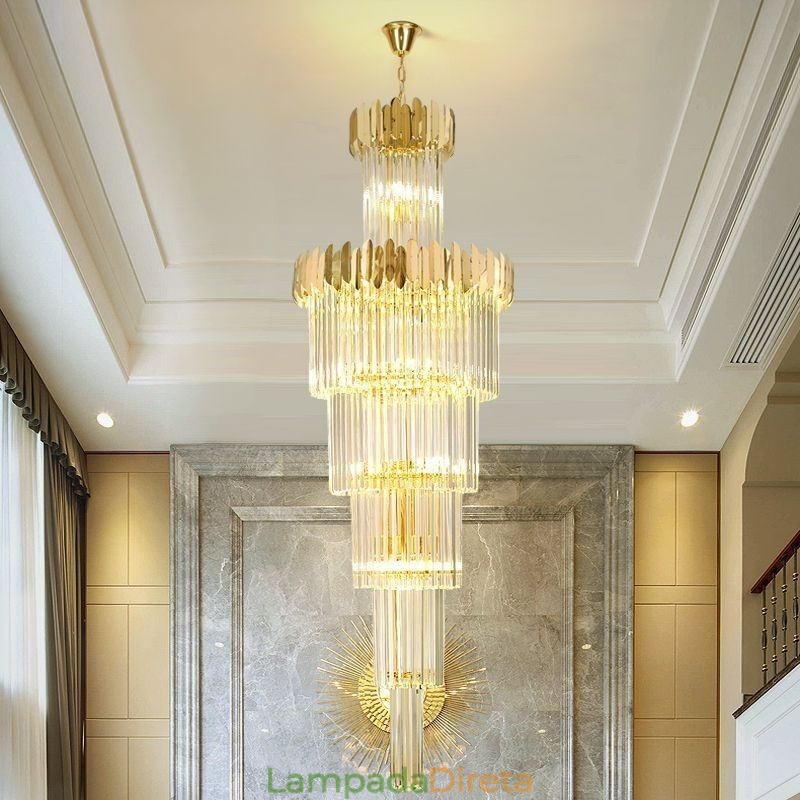 Luminária de teto de cristal moderna Luminária pendente Sala de jantar