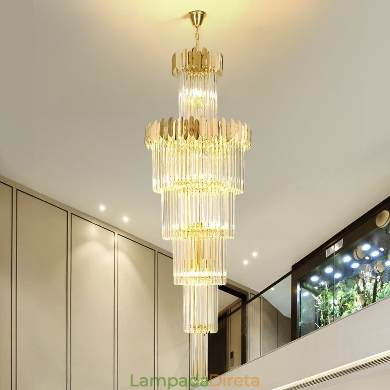 Luminária de teto de cristal moderna Luminária pendente Sala de jantar