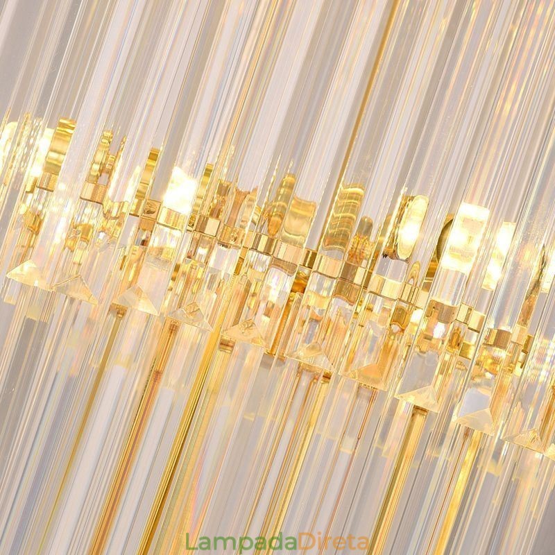 Luminária de teto de cristal moderna Luminária pendente Sala de jantar