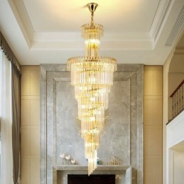 Luminária pendente de cristal moderna para teto