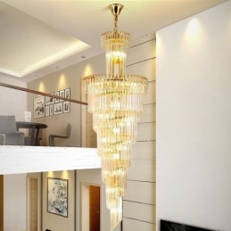 Luminária pendente de cristal moderna para teto