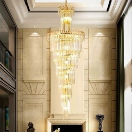 Luminária pendente de cristal moderna para teto