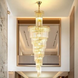 Luminária pendente de cristal moderna para teto