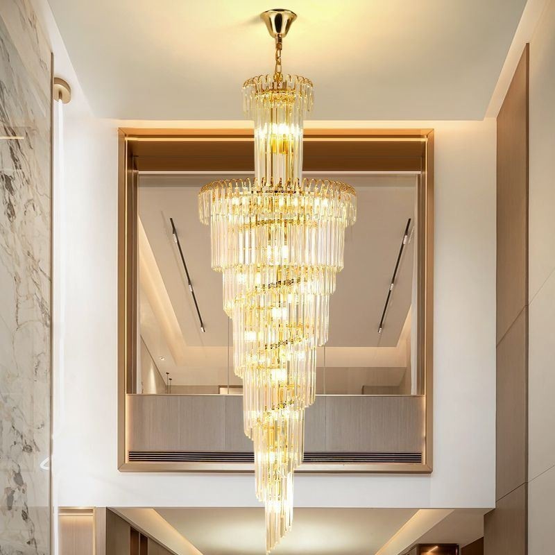 Luminária pendente de cristal moderna para teto