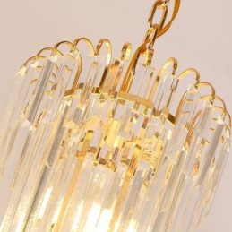 Luminária pendente de cristal moderna para teto