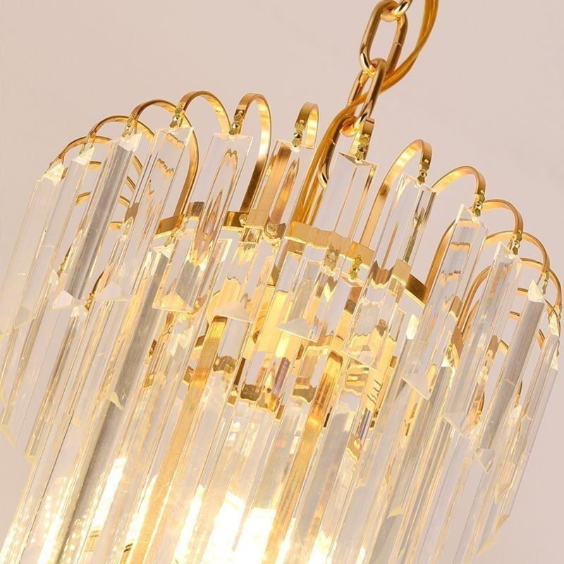 Luminária pendente de cristal moderna para teto