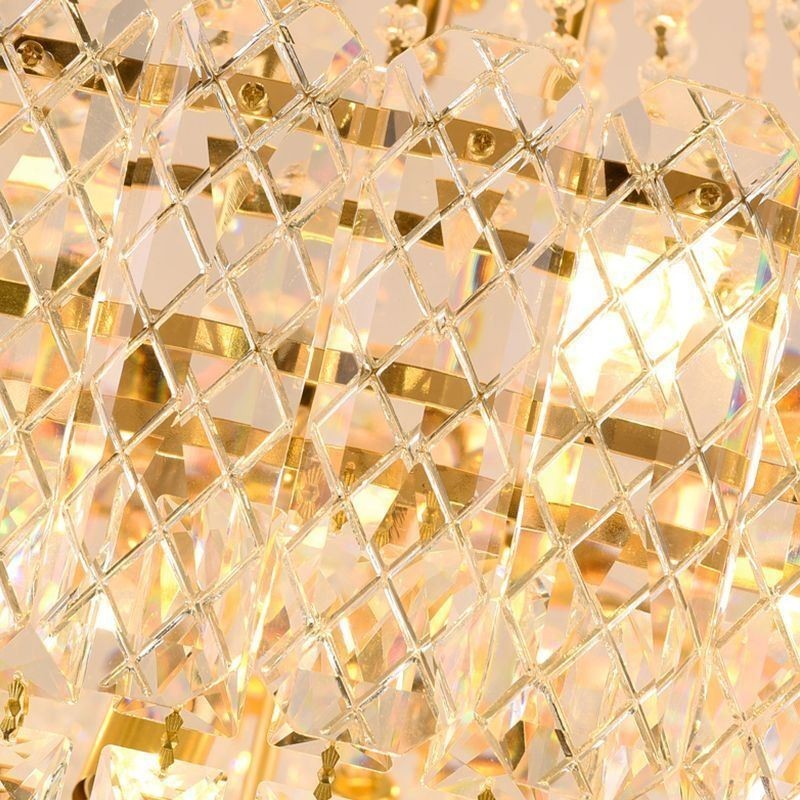 Moderno e elegante lustre de cristal cônico para teto