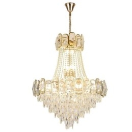 Luminária pendente de cristal moderna redonda para teto