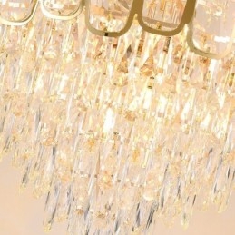Luminária pendente de cristal moderna redonda para teto