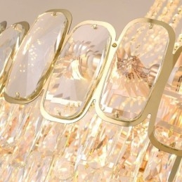Luminária pendente de cristal moderna redonda para teto
