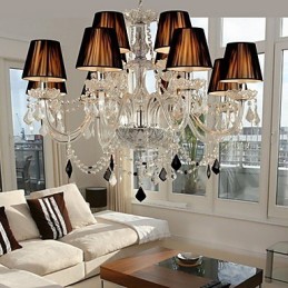 Lustre de Cristal Elegante com 12 Luzes