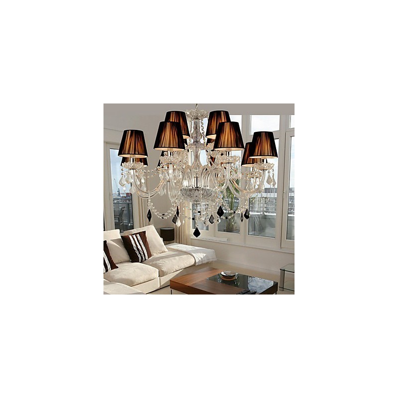 Lustre de Cristal Elegante com 12 Luzes