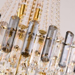 Moderno e elegante lustre pendente de cristal cônico