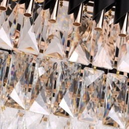 Luminária pendente de cristal oval para teto