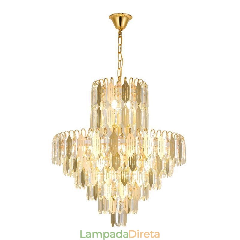 Luminária pendente de cristal moderna Luminária de teto contemporânea