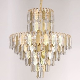 Luminária pendente de cristal moderna Luminária de teto contemporânea