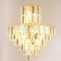 Luminária pendente de cristal moderna Luminária de teto contemporânea