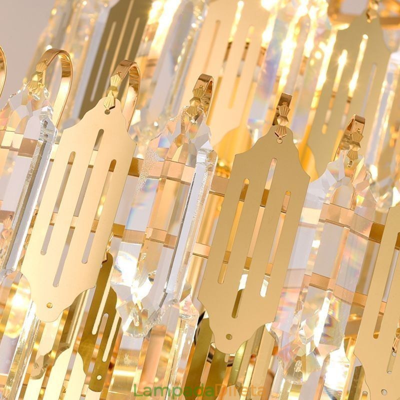 Luminária pendente de cristal moderna Luminária de teto contemporânea