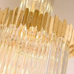 Luminária pendente europeia de cristal para escada, hall de entrada