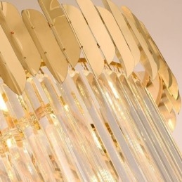 Luminária pendente europeia de cristal para escada, hall de entrada
