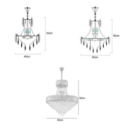 Luminária pendente de cristal moderna, luminária de teto redonda, luzes suspensas