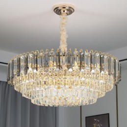 Luminária pendente de cristal, iluminação de teto de luxo, 12 16 luzes