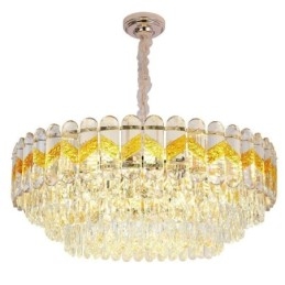 Luminária pendente de luxo em cristal para teto 9 12 16 luzes